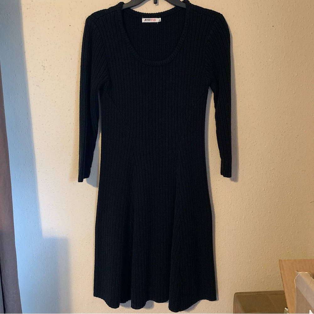 JustFab Sweater Dress - Size XL - Black